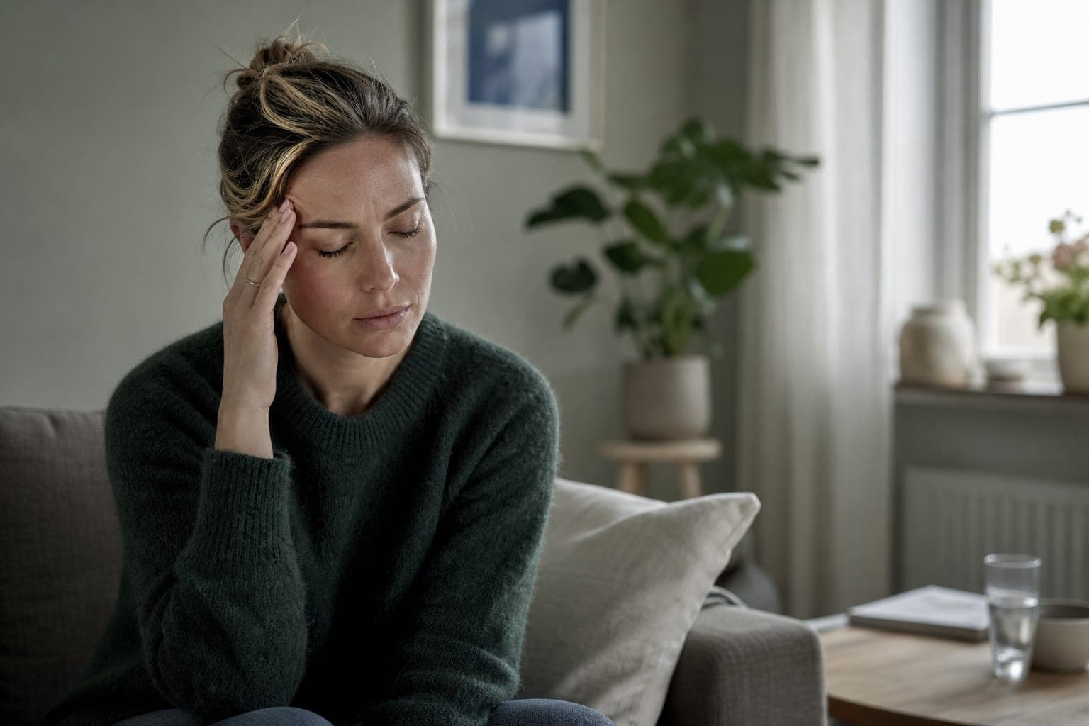 Person med lys- og lydfølsomhet som migrenesymptomer
