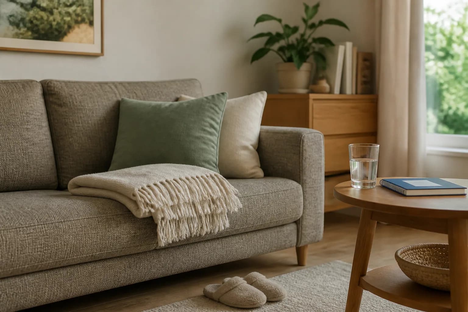 Rolig familierom til en kort pause ved hodepine hos barn